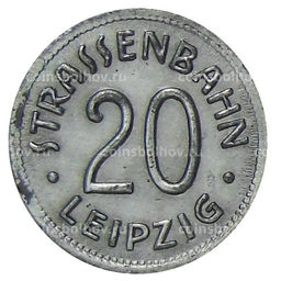 Монета 20 пфеннигов 1918 года Транспортный нотгельд  Лейпциг