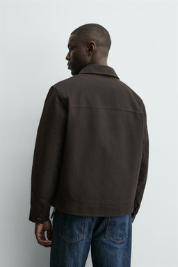 SOBRECAMISA ACOLCHADA BOLSILLOS / Chocolate - Zara фото 3