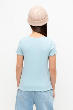 КР 301989-1/голубой фуфайка (футболка) для дев