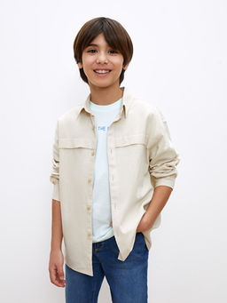 Rahat Kal?p Keten Kar???ml? Erkek ?ocuk G?mlek