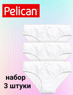 PELICAN, трусы для девочек, Белый  фото 3