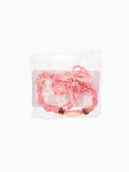 Браслет на ногу анклет «Пляжный», длина 18 см, розовый