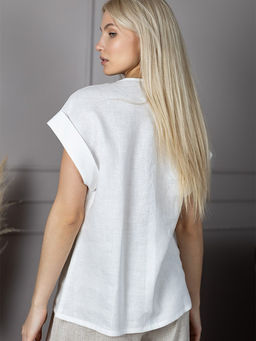 Блузка лен 57%, вискоза 43%