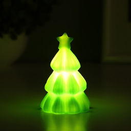 Фигурка светящаяся RISALUX Ёлка, со звездой, LED-ночник, 2 Вт, LR44, зелёный, 558см  фото 4
