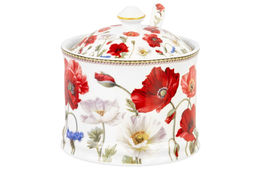 Сахарница 250 мл 9*9*10 см Маки + ложка, NEW BONE CHINA - Elan gallery фото 12