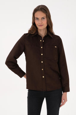 Kad_n Kahverengi Uzun Kollu G_mlek