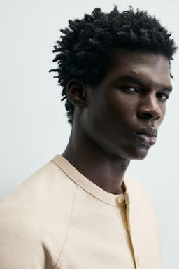 CAMISETA CUELLO PANADERO / Crudo - Zara фото 5