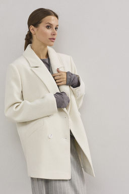 Пальто DAVA 7005 молочный фото 9
