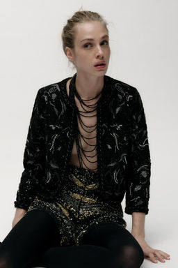 SEQUINNED KNIT CARDIGAN - Zara фото 5