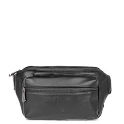 2712-B black, мужская поясная сумка из экокожи Barcelo Biagi