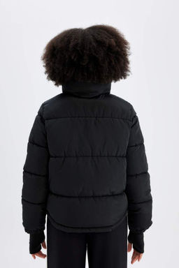 Водоотталкивающая куртка-пуховик с воротником-стойкой и карманами на молнии DeFactoFit  фото 10