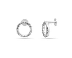 Серьги из серебра куб.циркон., В10-1074