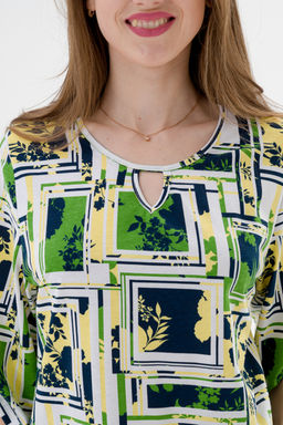 Туника женская из кулирки Полина цитрусовый микс - Амадэль фото 9