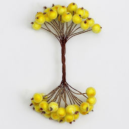 Цена за 5 шт. Ягоды для декора, жёлтые, 7×6×7 см, 40 ягод