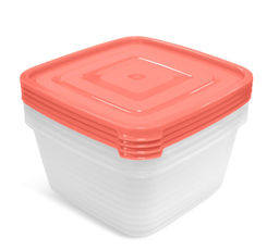 Набор контейнеров для прод."Унико" квадр. 1,4 л 4шт. (СВЧ) арт.С218