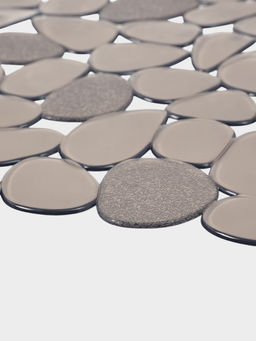 Коврик для раковины Доляна «Галька», 30×40 см, прозрачный, серо-коричневый