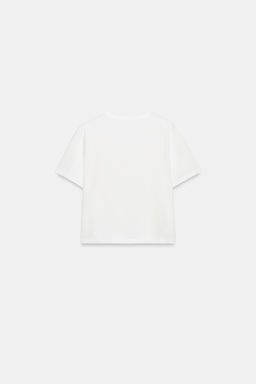 CAMISETA FLOR RELIEVE / Blanco - Zara фото 7