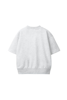 SUDADERA MANGA CORTA TEXTO RELIEVE / Gris vigor? - Zara фото 3