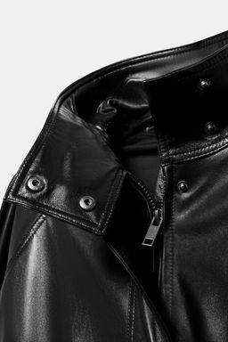 CHAQUETA PIEL 100% ZW COLLECTION / Negro - Zara фото 5