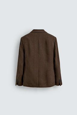 BLAZER TRAJE 100% LINO / Marr?n oscuro - Zara фото 9