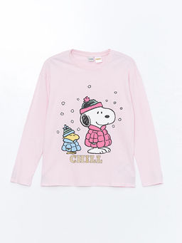 Bisiklet Yaka Snoopy Bask?l? K?z ?ocuk Pijama Tak?m? - Waikiki фото 2