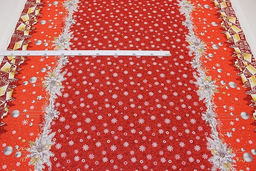 Рогожка Рождественский вечер цв.красный, ш.1.55м, хлопок-100%, 165гр/м.кв - Купава фото 4