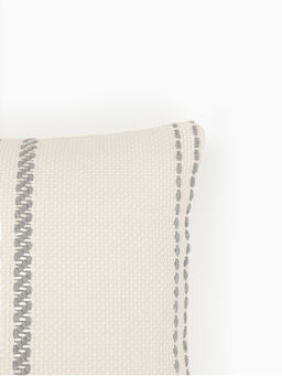 Наволочка декоративная с вышивкой SL Home, 4545 см, хлопок 100%, серая - Sima-land home фото 2