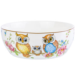 Салатник 20*20*7,5 см 1,7 л "Совушки" NEW BONE CHINA
