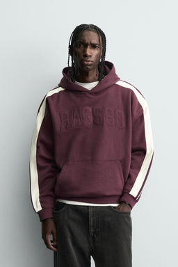 CONTRAST STRIPE PATCH HOODIE - Zara фото 2