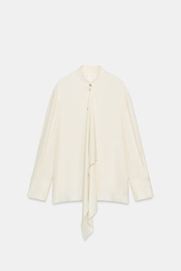 BLUSA LAZADA PLIEGUES ZW COLLECTION / Crudo - Zara фото 7