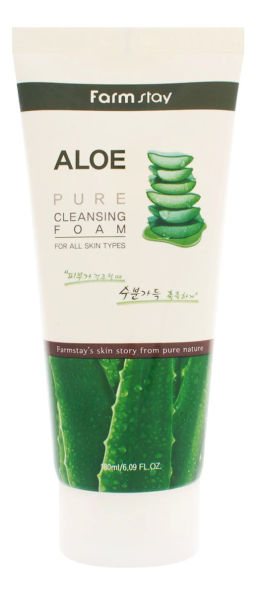 Пенка для умывания с алоэ FARMSTAY Aloe Pure Cleansing Foam, 180ml