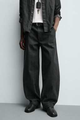 PANTAL?N CHINO DENIM BARREL FIT / Gris - Zara фото 5