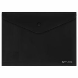 Цена за 2шт. Папка-конверт с кнопкой BRAUBERG "SUPER", А4, матовая непрозрачная