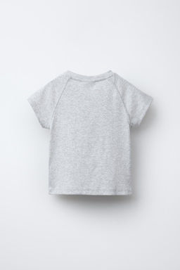 RIBBED T-SHIRT WITH SLOGAN - Zara фото 5