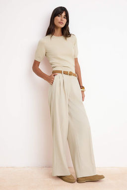 Tas More Sustainable Bisiklet Yaka Regular Bluz TWOSS26BZ00506