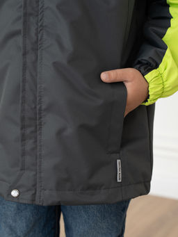 Ветровка детская серо-салатовая 20-019/1 (110-116, 60)