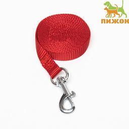 Поводок 120 х 1 см, полиэстер, красный