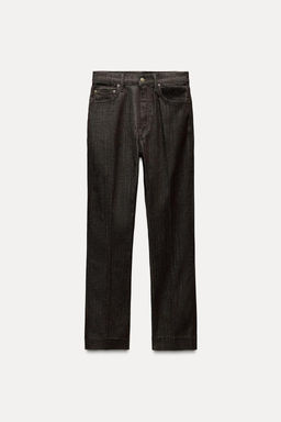 ZW COLLECTION HIGH-WAIST BOOTCUT CROPPED JEANS - Zara фото 5