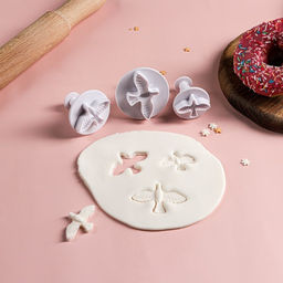 Плунжеры кондитерские Доляна «Птица», набор 3 шт., 4.5×5 см, пластик, белые