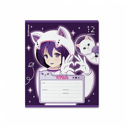 Цена за 10 шт. Тетрадь школьная ученическая ErichKrause Space Anime, 12 листов, клетка, выборочный УФ-лак c глиттером (в плёнке по 10 шт.)_MIX-PACK фото 7