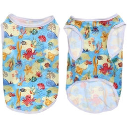 Цена за 2 шт. Майка для собак мелких пород "БРО на стиле", пляжная вечеринка, размер L (длина спинки 33см, объем груди 38см, от 7 до 9кг)