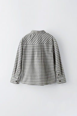 PLAID SHIRT WITH POCKET - Zara фото 3