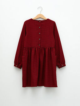 Bisiklet Yaka Ekose Uzun Kollu K?z ?ocuk Elbise - Waikiki фото 2