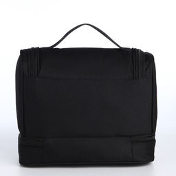 Косметичка - несессер дорожная на молнии, с ручкой, с отделами, чёрная - Simaland фото 2