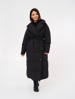 Пальто зимнее женское, черное - Inzibe фото 11