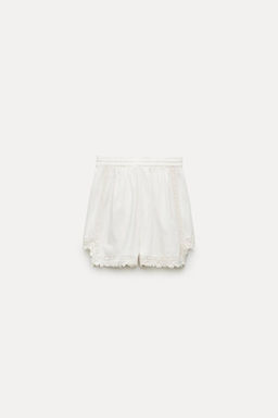 EMBROIDERED COTTON SHORTS - Zara фото 4