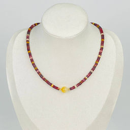Колье из Яшмы (Мукаит) и Агата 38 см +