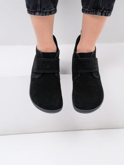 Ботинки женские демисезонные черные 209.NATAbl.Черная замша/Шерсть