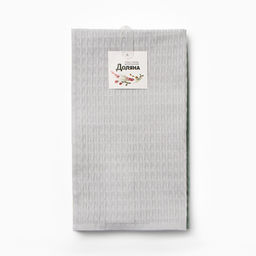 Набор кухонное полотенец Доляна: серый, зелёный, бежевый, 3560 см-3 шт., 100% хл, крупная вафля, 220 г/м  фото 9