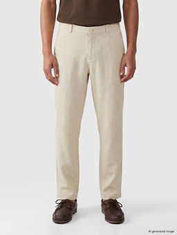 Regular Fit %100 Keten Erkek Pantolon